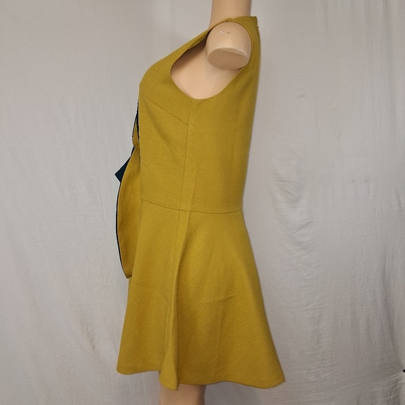 Ina Yellow and Blue Mini Dress Size M L - Picture 3 of 16